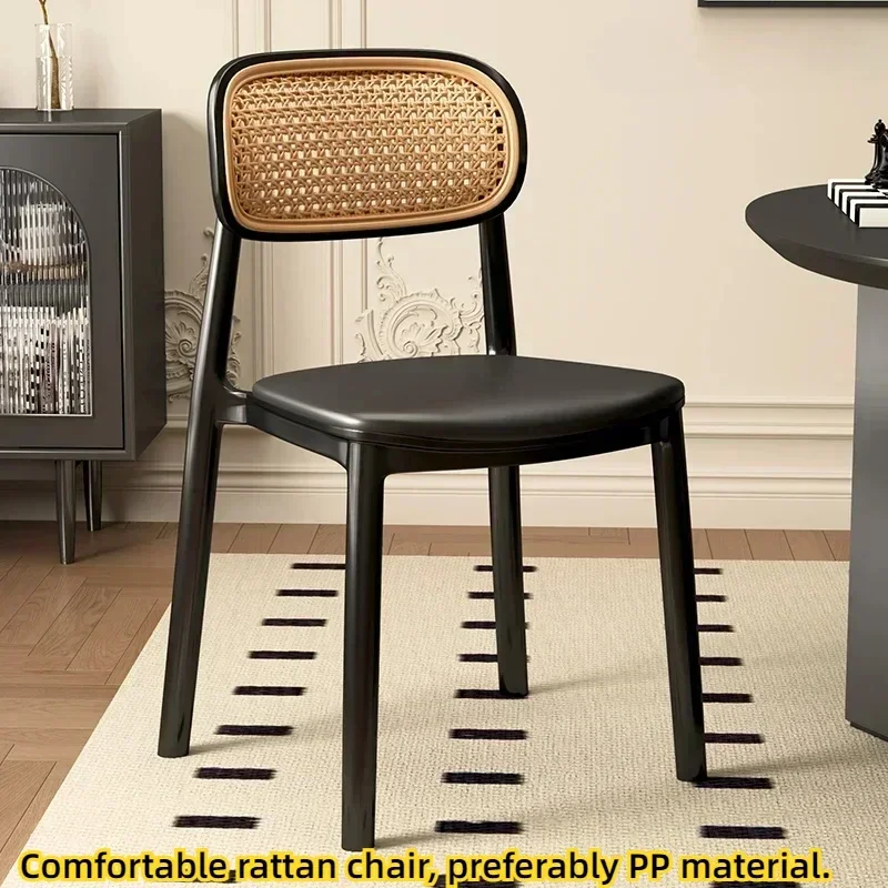 Outdoor Furniture Online - 北欧籐プラスチック椅子屋外家庭用積み重ね可能なオンラインセレブダイニングチェア中世アームチェア Cadeira 家庭用家具