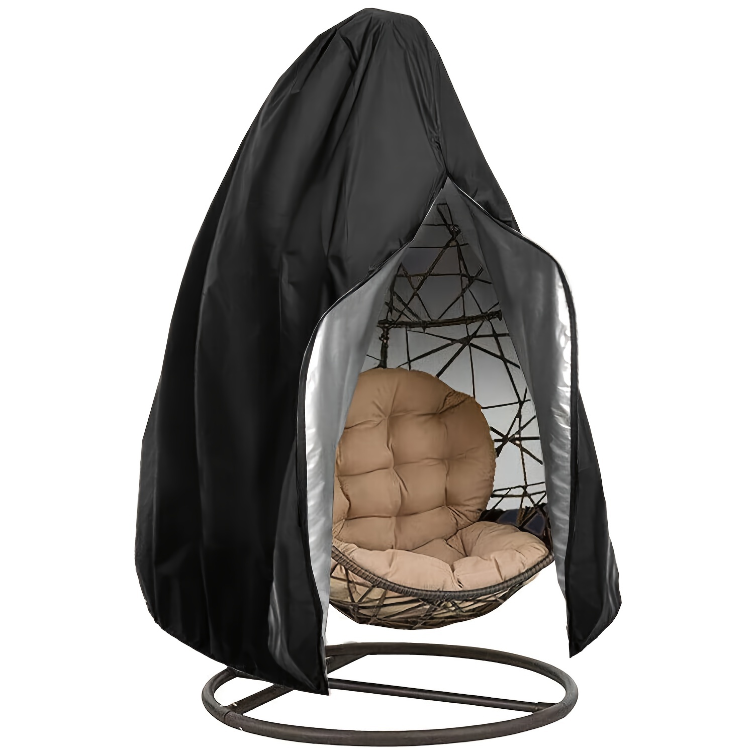 Outdoor Furniture Upholstery - 1 ピースハンギングエッグチェアスイングカバー 210D オックスフォード布 UV 保護屋外ガーデンスイングエッグチェアに適しています