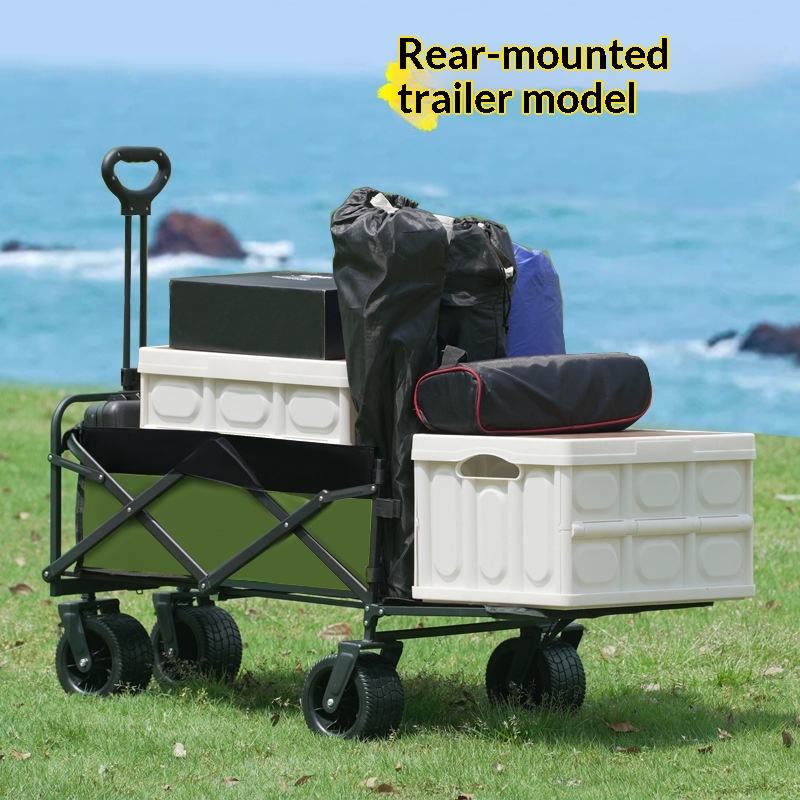 Outdoor Furniture With Storage - 工場直売 四輪プラットフォーム キャンプ用ユーティリティワゴン 175kg 折りたたみ式 OEM