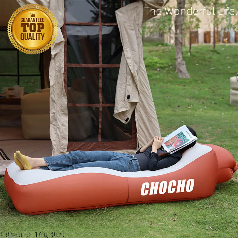 Outdoor Furniture Luxury - 高級インフレータブルソファベッド - ビーチ、庭園、屋内用のエクストラワイドノンロールデザイン | クイックセットアップエアラウンジャー