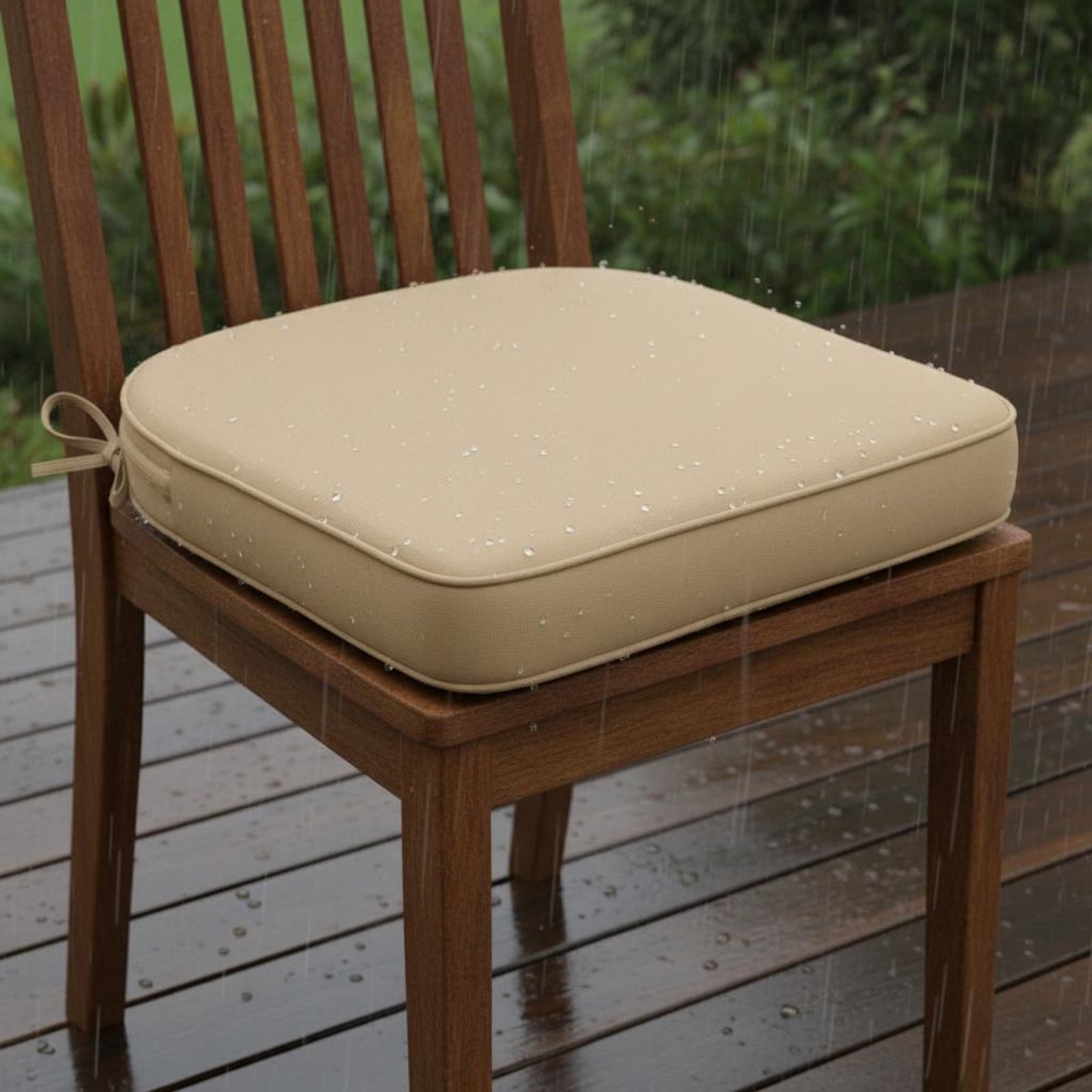 Outdoor Furniture Dining - 防水パティオシートパッド サポート力のあるしっかりとしたフォームパッド フォームパティオチェアパッド お手入れ簡単 ダイニングチェアパッド ネクタイ付き