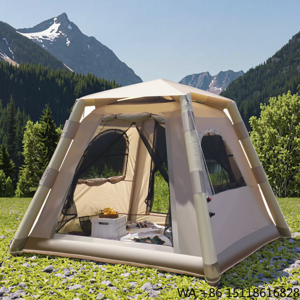 Outdoor Furniture Luxury - 高級オックスフォード製ハンディインフレータブルキャンプテント、簡単設置、ファミリーキャンプテント、屋外UV耐性防水エアインフレータブルテント