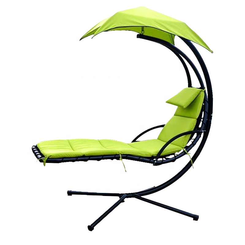 Outdoor Furniture Metal Chairs - モダンなメタルハンギングスイングチェア、ポリエステルカバー付き屋外家具、公園やホテル用