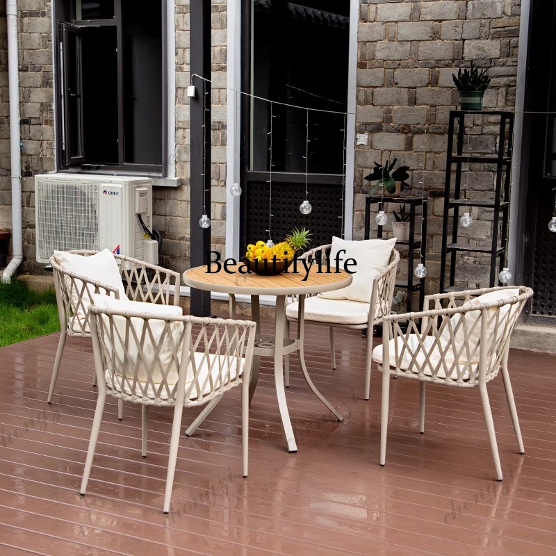 防水レトロガーデン家具セットモダンメタルイタリアデザイナーガ - Outdoor Furniture Italian のレビューと価格