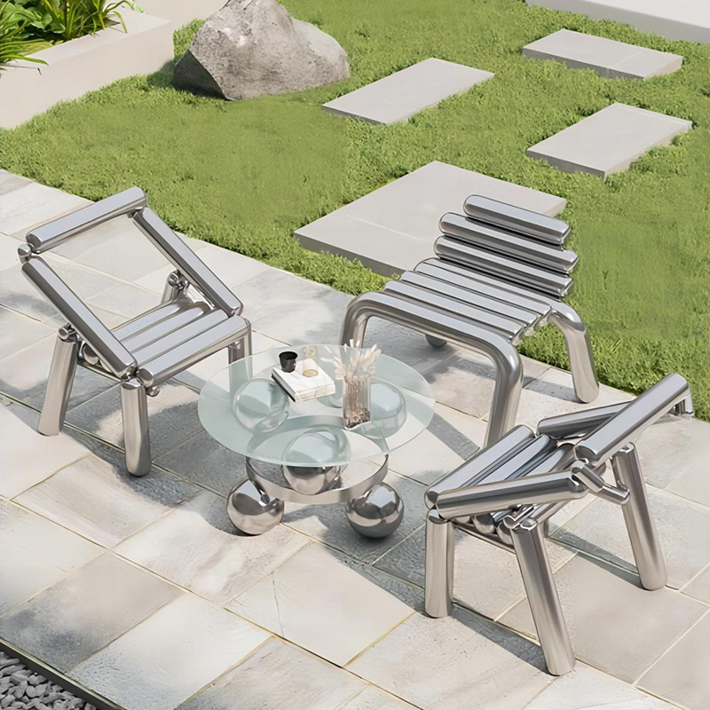 ステンレス鋼の椅子、軽くて豪華な、創造的でシンプルなスツール - Outdoor Furniture Luxury のレビューと価格