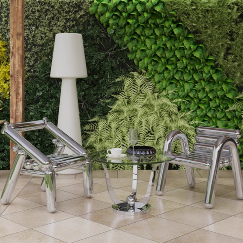 ステンレス鋼の椅子、軽くて豪華な、創造的でシンプルなスツール - Outdoor Furniture Luxury のレビューと価格