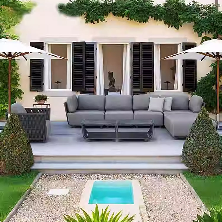 #   高級ラタンアルミ製屋外ガーデン家具モジュール式ソファ - Outdoor Furniture Luxury のレビューと価格