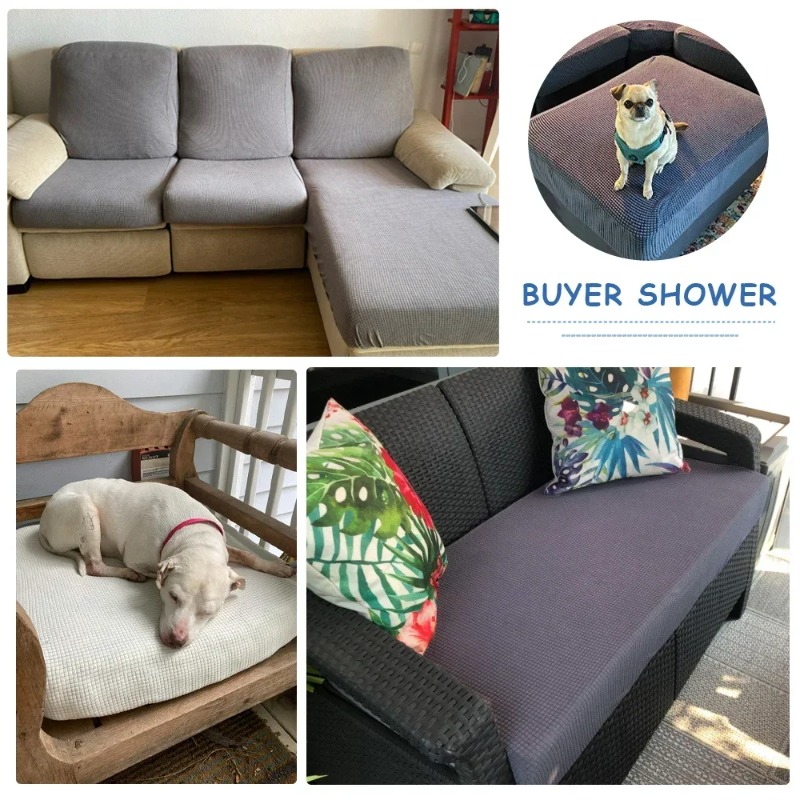 1PC 防水ソファシートクッションカバーポーラーフリースソフ - Outdoor Furniture Upholstery のレビューと価格