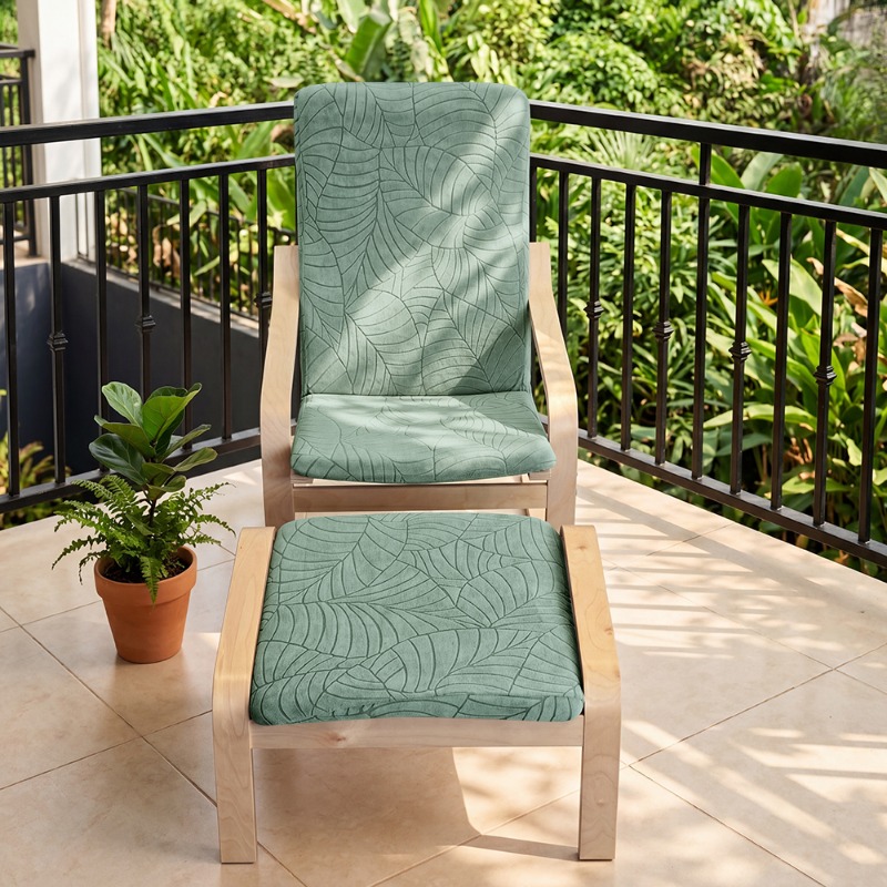 1 セット弾性木製椅子カバージャカードアームチェアカバー無地 - Outdoor Furniture Upholstery のレビューと価格
