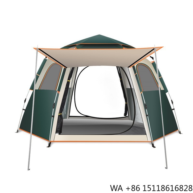 プレミアム六角形シングルレイヤーテント工場価格安全安定4シー - Outdoor Furniture Cost のレビューと価格