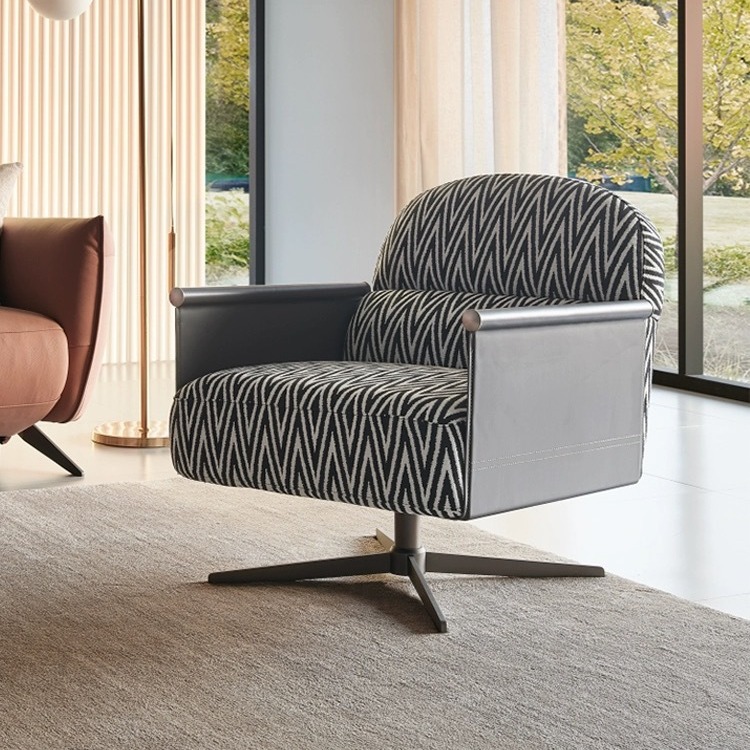イタリアンスタイルのモダンミニマリストソフトアームチェア、回 - Outdoor Furniture Italian のレビューと価格