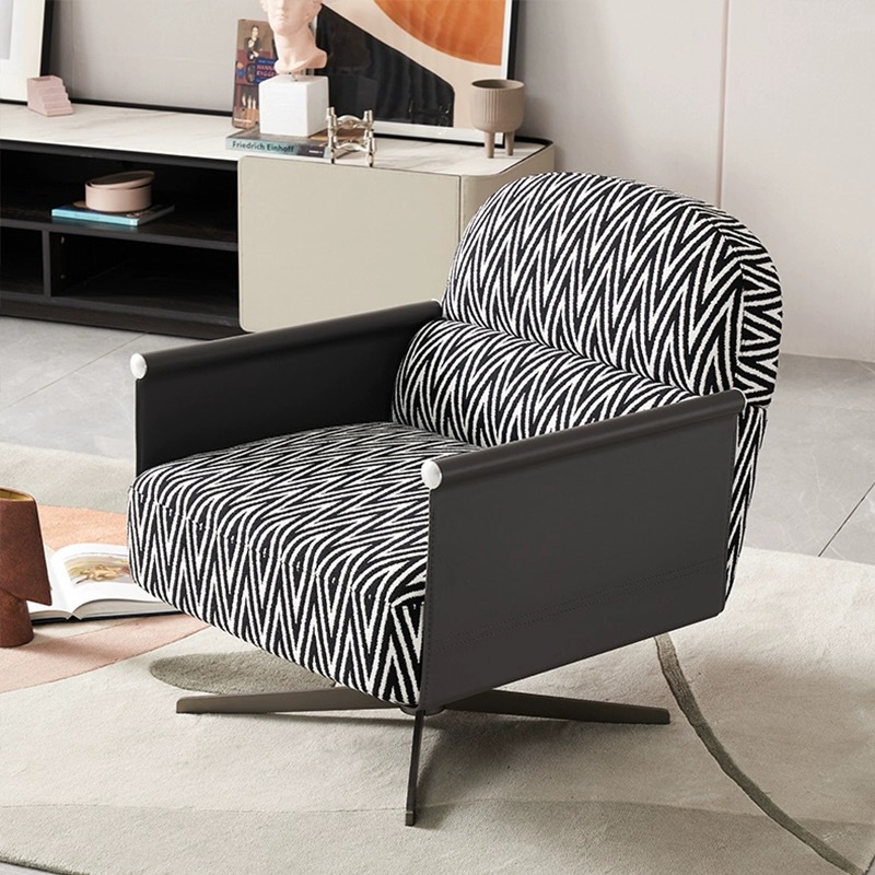 イタリアンスタイルのモダンミニマリストソフトアームチェア、回 - Outdoor Furniture Italian のレビューと価格