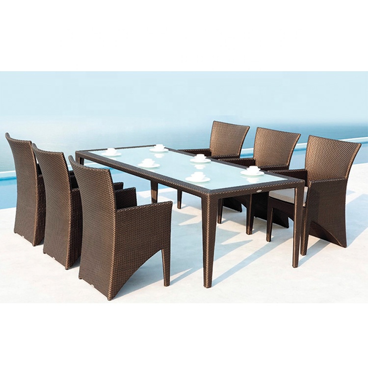 カスタム新スタイル屋外パティオ家具織合成籐籐ダイニングコーヒ - Outdoor Furniture Metal Chairs のレビューと価格