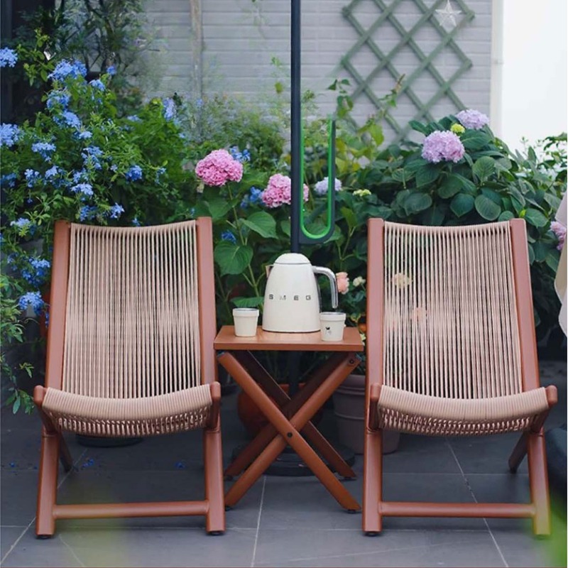 ラタン織り屋外ラウンジチェア 鉄製焼付塗装 ガーデンチェア  - Outdoor Furniture Paint のレビューと価格