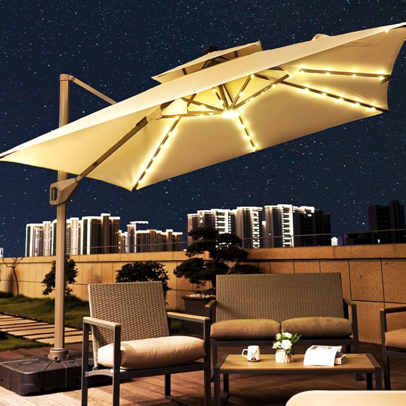 ソーラー充電式厚フレーム屋外シェードキャノピー、カフェや屋台 - Outdoor Furniture Vendors のレビューと価格