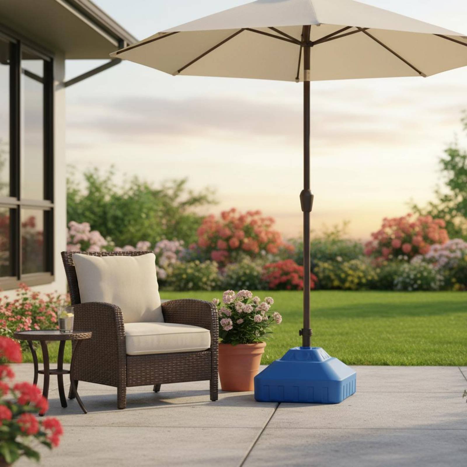 水で満たす傘ベース 安定した日傘ベース 屋外用具 持ち運び可 - Outdoor Furniture Vendors のレビューと価格